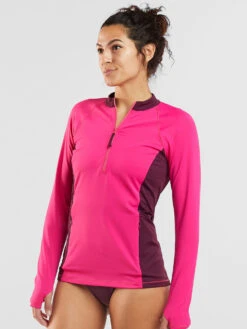 Sunbuster 1/4 Zip Long Sleeve Sun Shirt - Solid -Title Nine Sales 400939 03