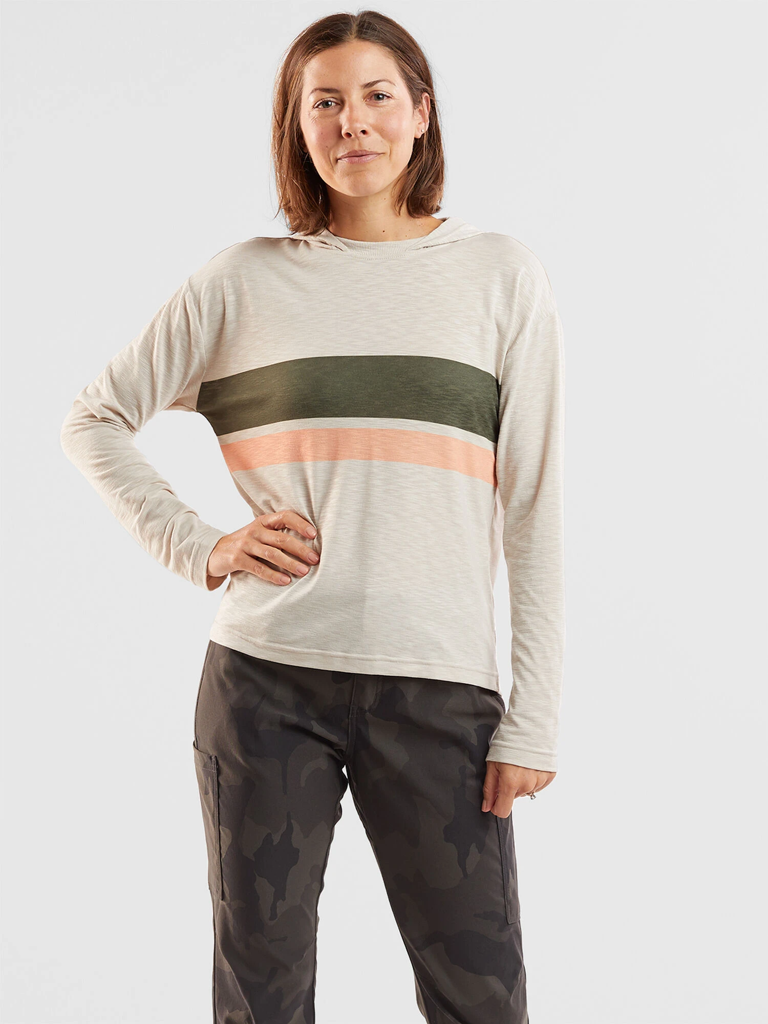 Ravine Hiking Long Sleeve Hoodie - Stripe 3 Ravine Hiking Long Sleeve Hoodie - Stripe