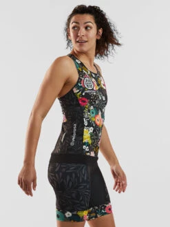 Ride Relentless Cycling Tank Top - Night Garden -Title Nine Sales 421304 05