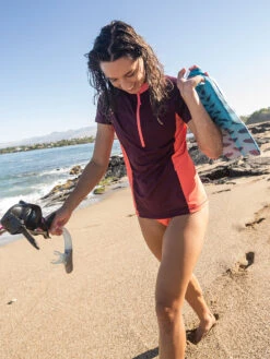 Sunbuster 1/2 Zip Short Sleeve Sun Shirt - Solid -Title Nine Sales 430987 06