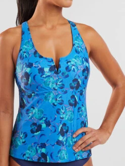 Aria Underwire Tankini Top - Chili Blossom -Title Nine Sales 600921 04