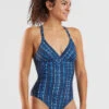 Impossible One Piece Swimsuit - Kanoko Shibori 1 Impossible One Piece Swimsuit - Kanoko Shibori -Title Nine Sales 633537 01