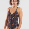 Impossible One Piece Swimsuit - Midnight Garden 1 Impossible One Piece Swimsuit - Midnight Garden -Title Nine Sales 633546 01