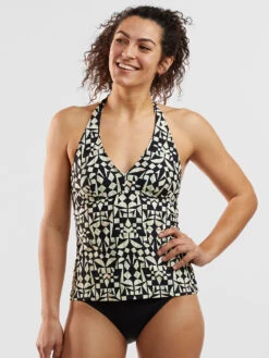 Makai Halter Tankini Top - Turkish Delight