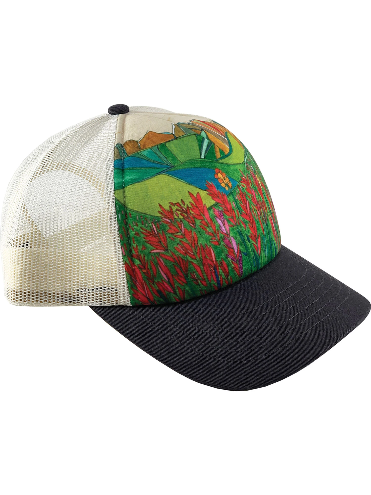 Galleria Trucker Hat - Paintbrush Flower 3 Galleria Trucker Hat - Paintbrush Flower