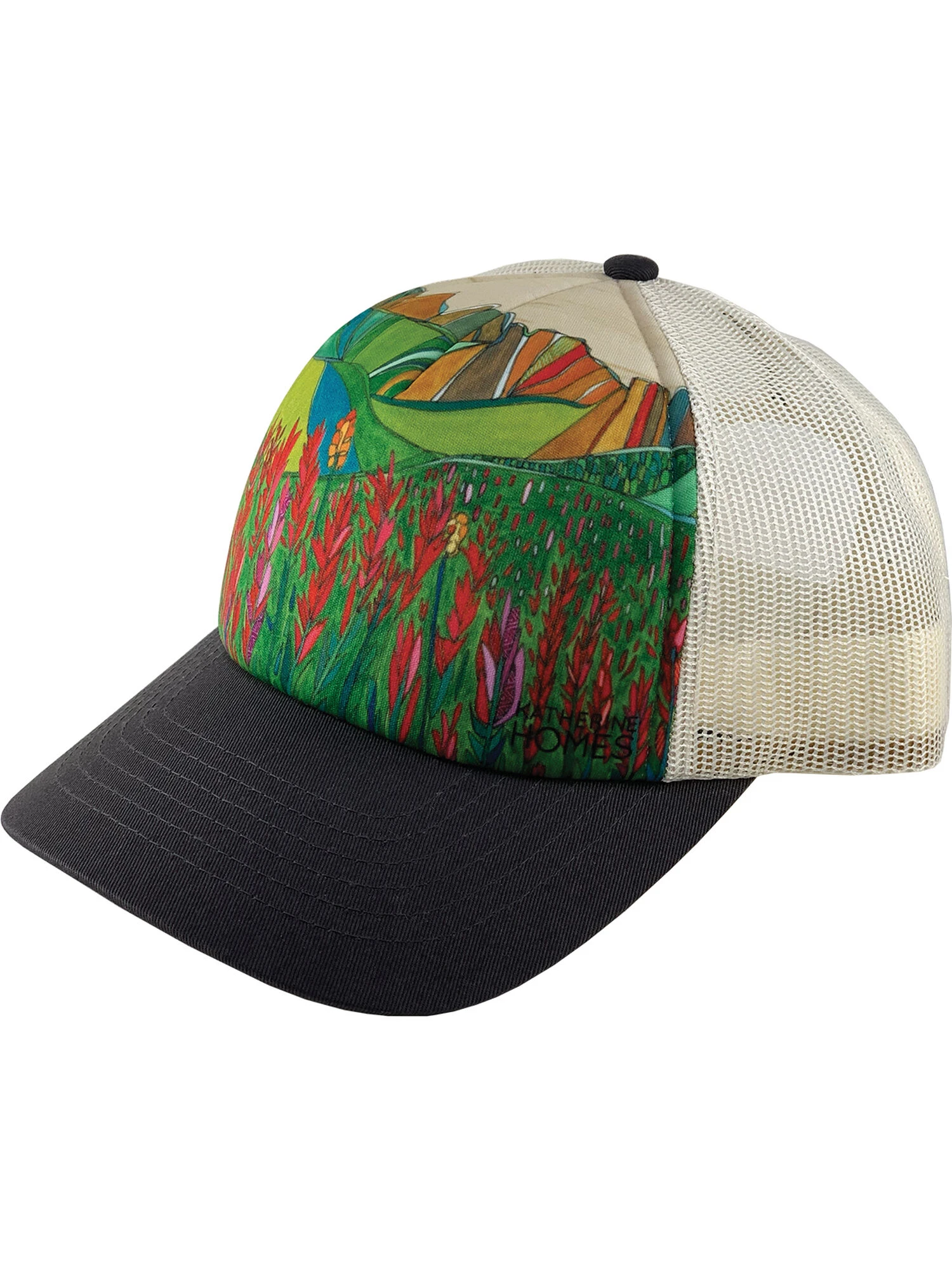 Galleria Trucker Hat - Paintbrush Flower 4 Galleria Trucker Hat - Paintbrush Flower - Image 2